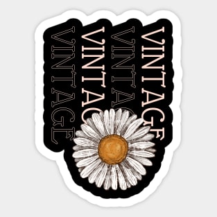 Daisies Retro Vintage Since Minimalist Positive Sticker